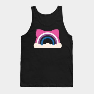 Gender Fluid Pride Cat Ear Rainbow Tank Top